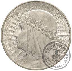 10 złotych - Polonia (głowa kobiety) - ze znakiem mennicy